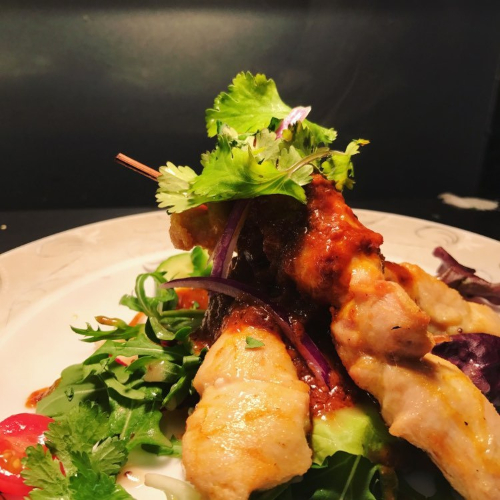 4. Chicken Skewers With Satay Sauce (3 Pcs)