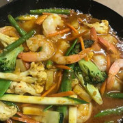 53. Satay King Prawns